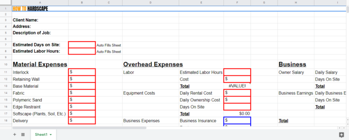 Landscaping Estimate Sample Invoice Template Landscaping Estimate Sample Invoice Template