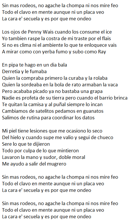 Letra El Clavo En La Mente Desordon Kdc Ft Sckubii Velazquez Letra completa de la cancion gorilon de desorden publico. letra el clavo en la mente desordon