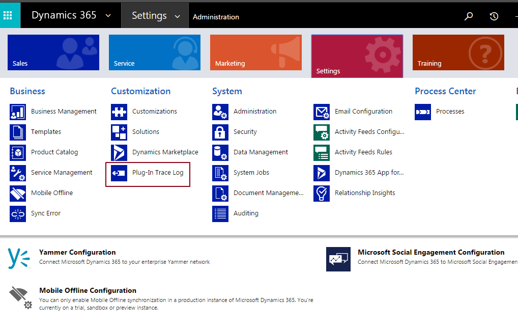 Dynamics 365 Tracing in Plugins and Custom Workflow Activities