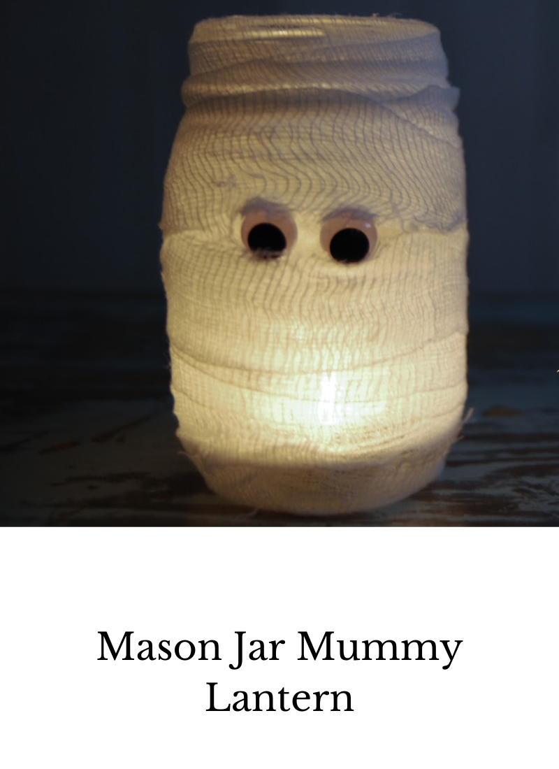 mason jar mummy lantern