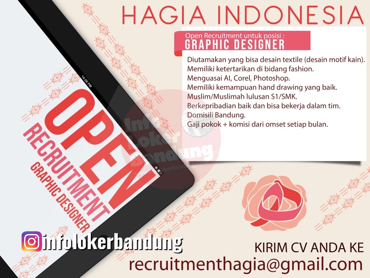 Lowongan Kerja Design Grafis Hagia Indonesia Bandung Maret 2020 - Info