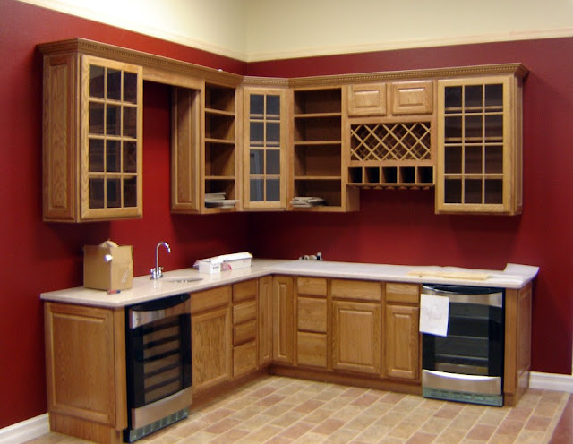 simple-wood-replacemet-kitchen-cabinet-door-with-glass-and-white-granite-countertops