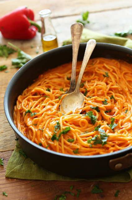 Vegan Roasted Red Pepper Pasta Vegan Roasted Red Pepper Pasta