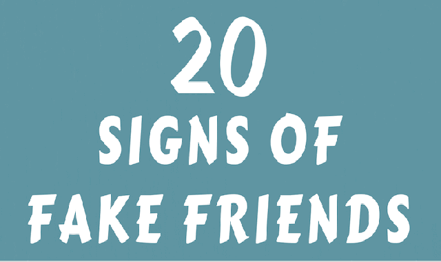 20 Signs Of Fake Friends #infographic