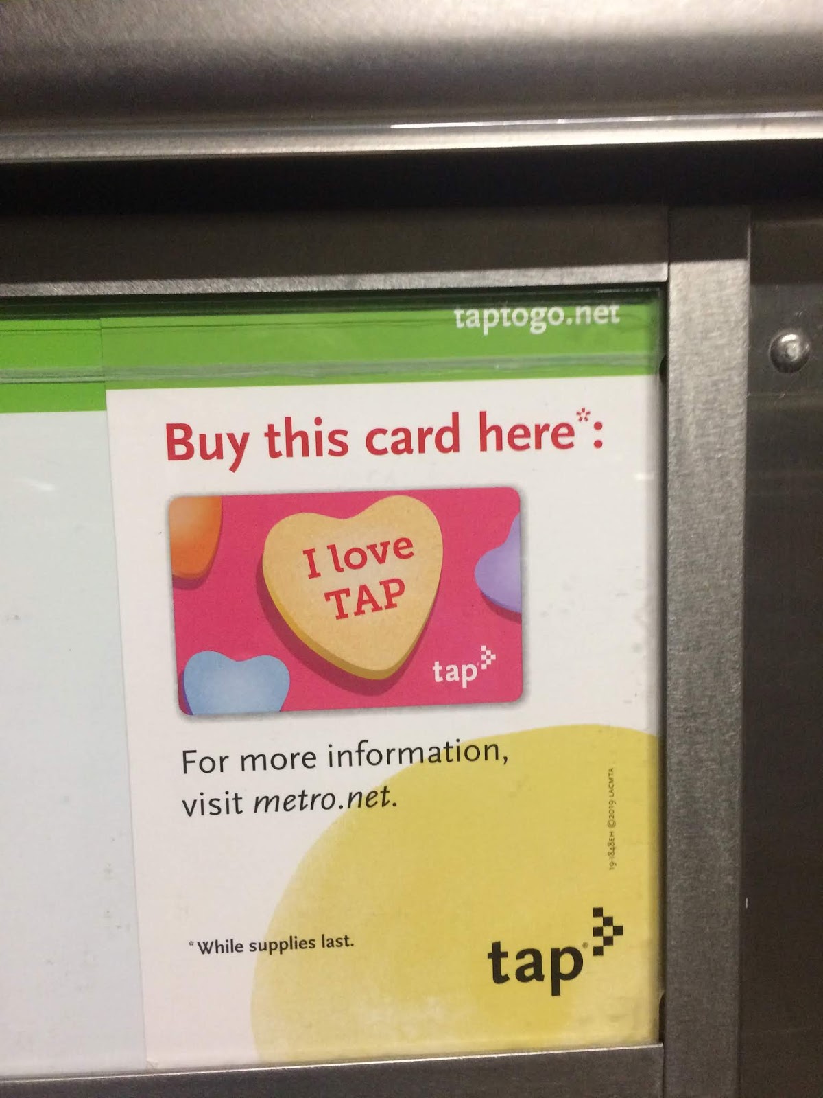 Tap Cards of Metro Los Angeles 2019 The Movement TAP Cards