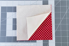 cut out two squares of fabric