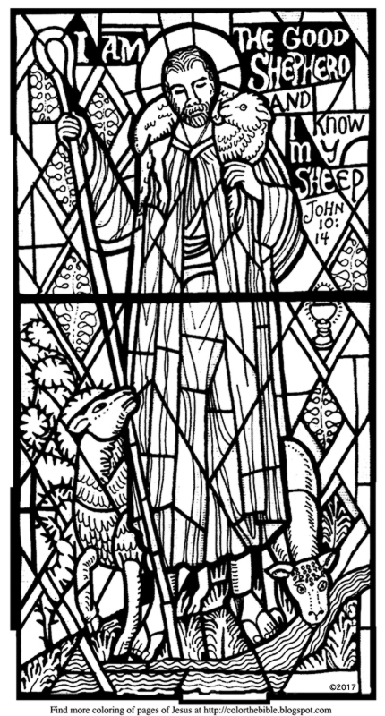 "I know my sheep..." coloring page | Color The Bible