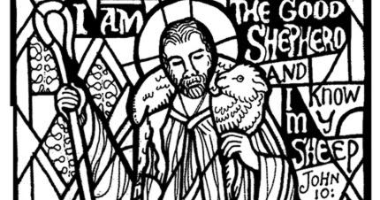 "I know my sheep..." coloring page | Color The Bible