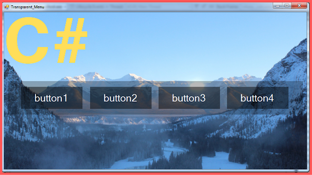 Transparent Menu In C#