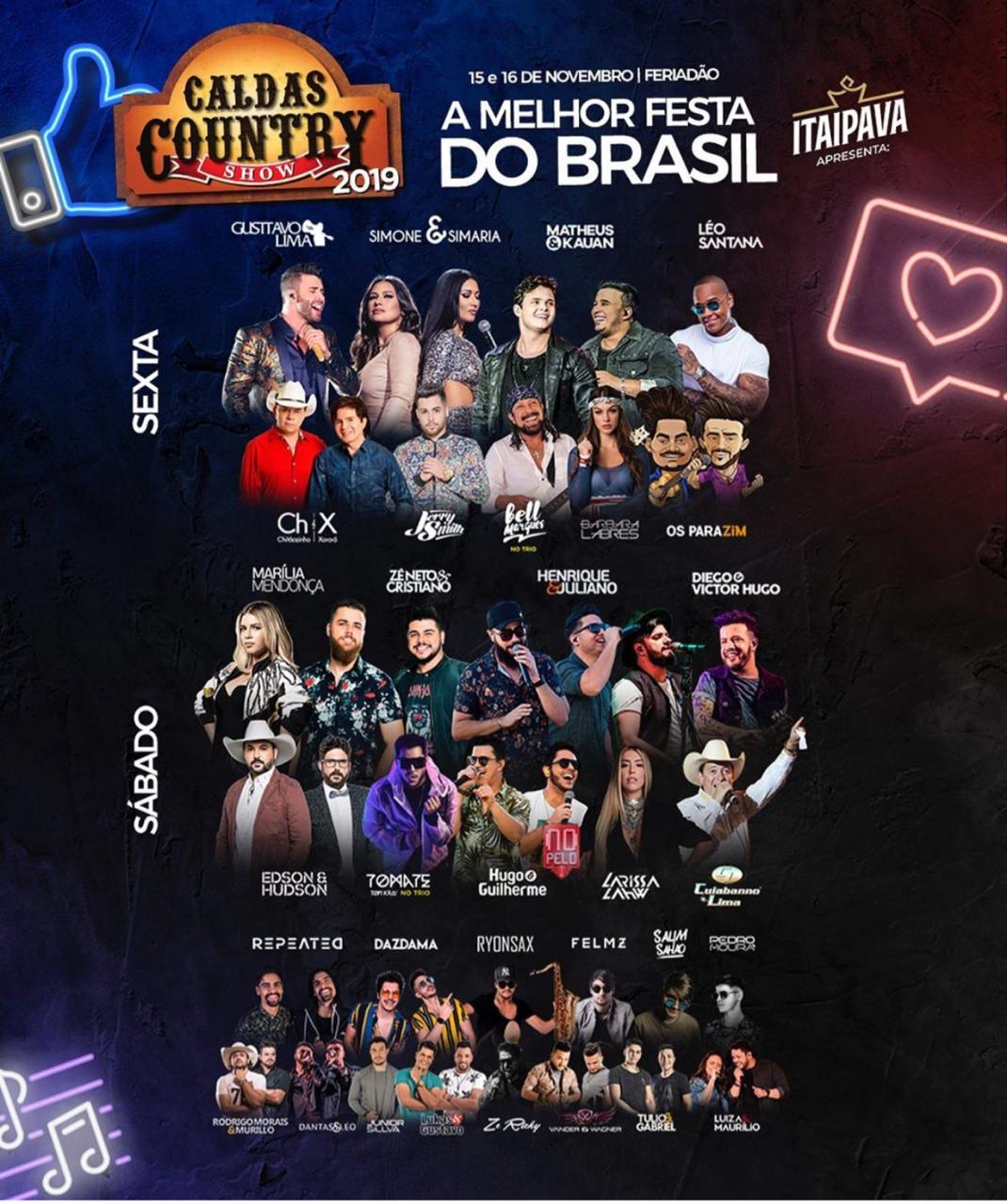 Caldas Country Show agita o último feriadão prolongado do ano com