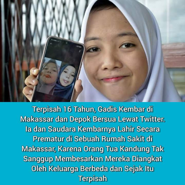 Sikembar Sudah Bertemu Berkat Sosmed Twitter, Kini Sedang Mencari Saudara Kembar Yang Satu Lagi