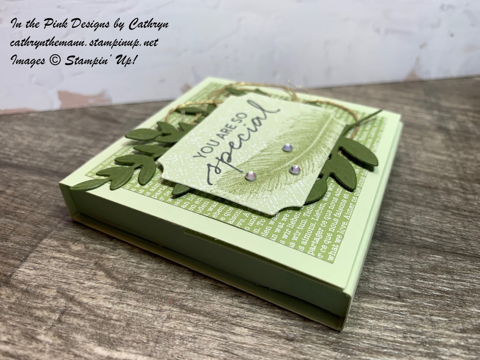 In the Pink, Designs by Cathryn Post It Note Holder with Tasteful