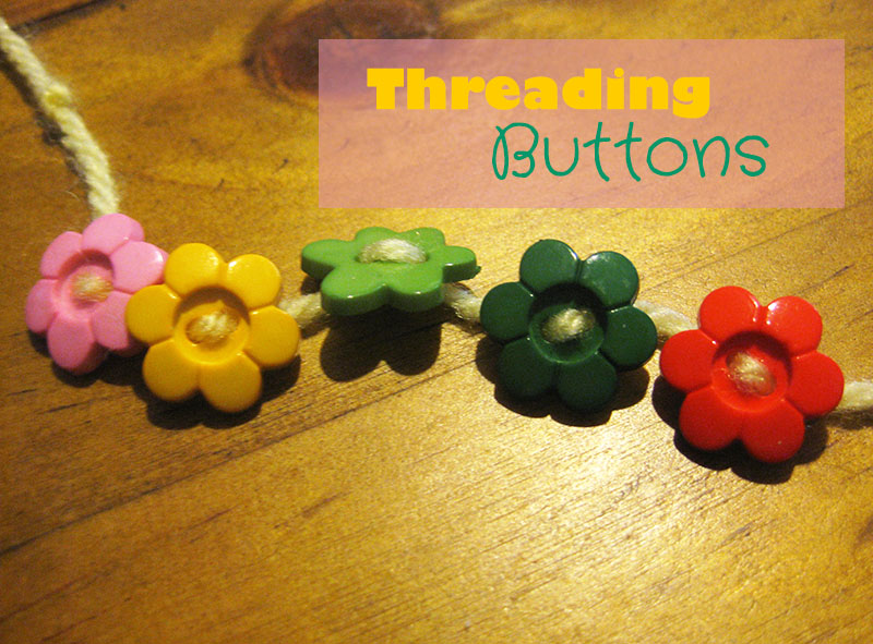 Threading buttons ~ Happy Whimsical Hearts