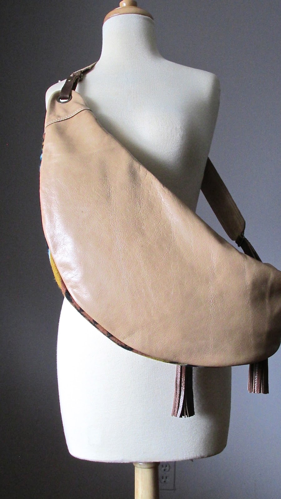 Laboratory of Fashion: Slouchy Crossbody Leather Bag, Leather and Wool ...