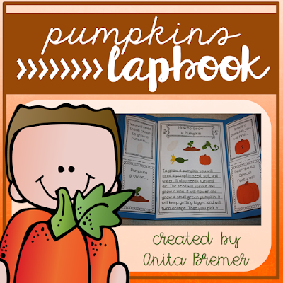 FREE Pumpkin Life Cycle Lapbook where students can show what they have learned about the pumpkin life cycle. A fun resource for teaching about pumpkins in the fall. #freebies #fall #lapbooks #pumpkins #1stgrade #kindergarten #2ndgrade #pumpkinlifecycle