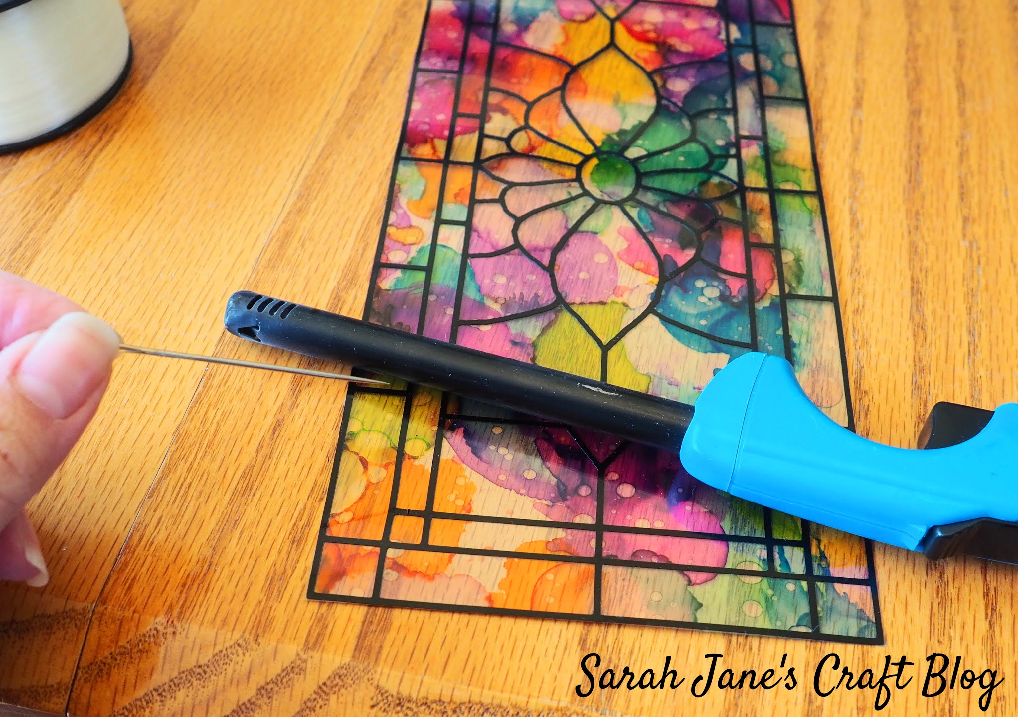 Hanging Faux Stained Glass Panels (Made with Laminating Pouches