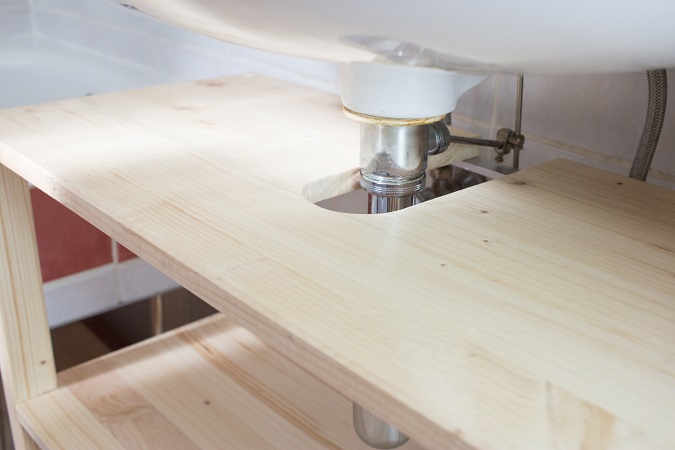 DIY Waschbeckenregal für das Badezimmer bauen - Green Bird - DIY Mode