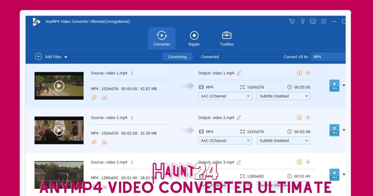 AnyMP4 Video Converter Ultimate 8.1.18 Win / Mac Multimedia Converter