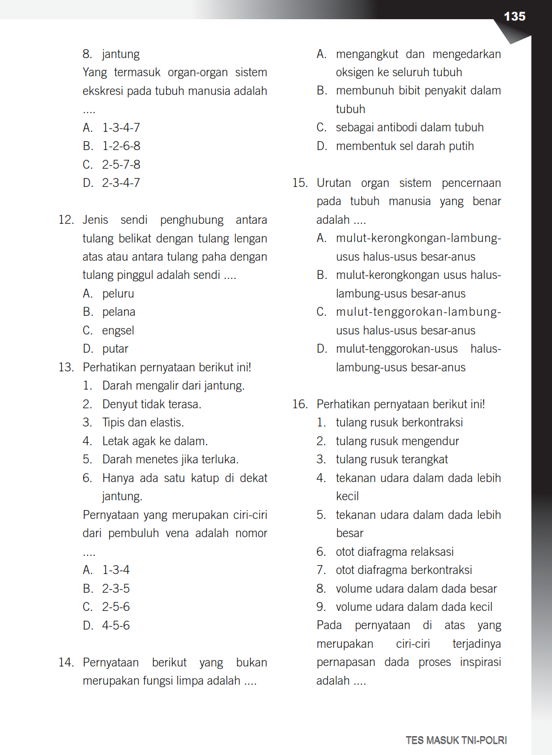 Top Bank Semua Jenis Soal Tes Masuk TNI POLRI Paling