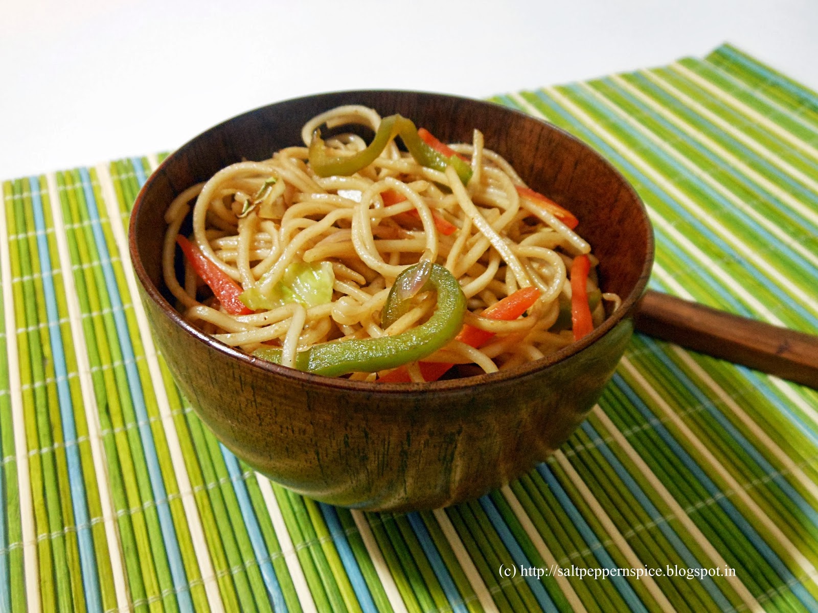 Salt and Pepper (With a Lot of Spice!) Veg Hakka Noodles