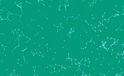 Flowing constellations with Perlin noise.