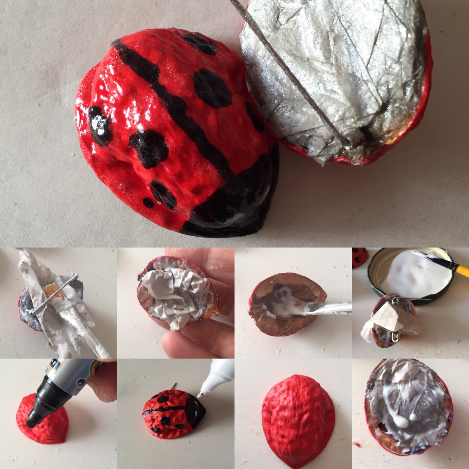Créer pour grandir COCCINELLE EN COQUILLE DE NOIX