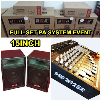 FULL SET SPEAKER BESAR 15 INCH PA SYSTEM MURAH BISNES PA SISTEM  KARAOKE