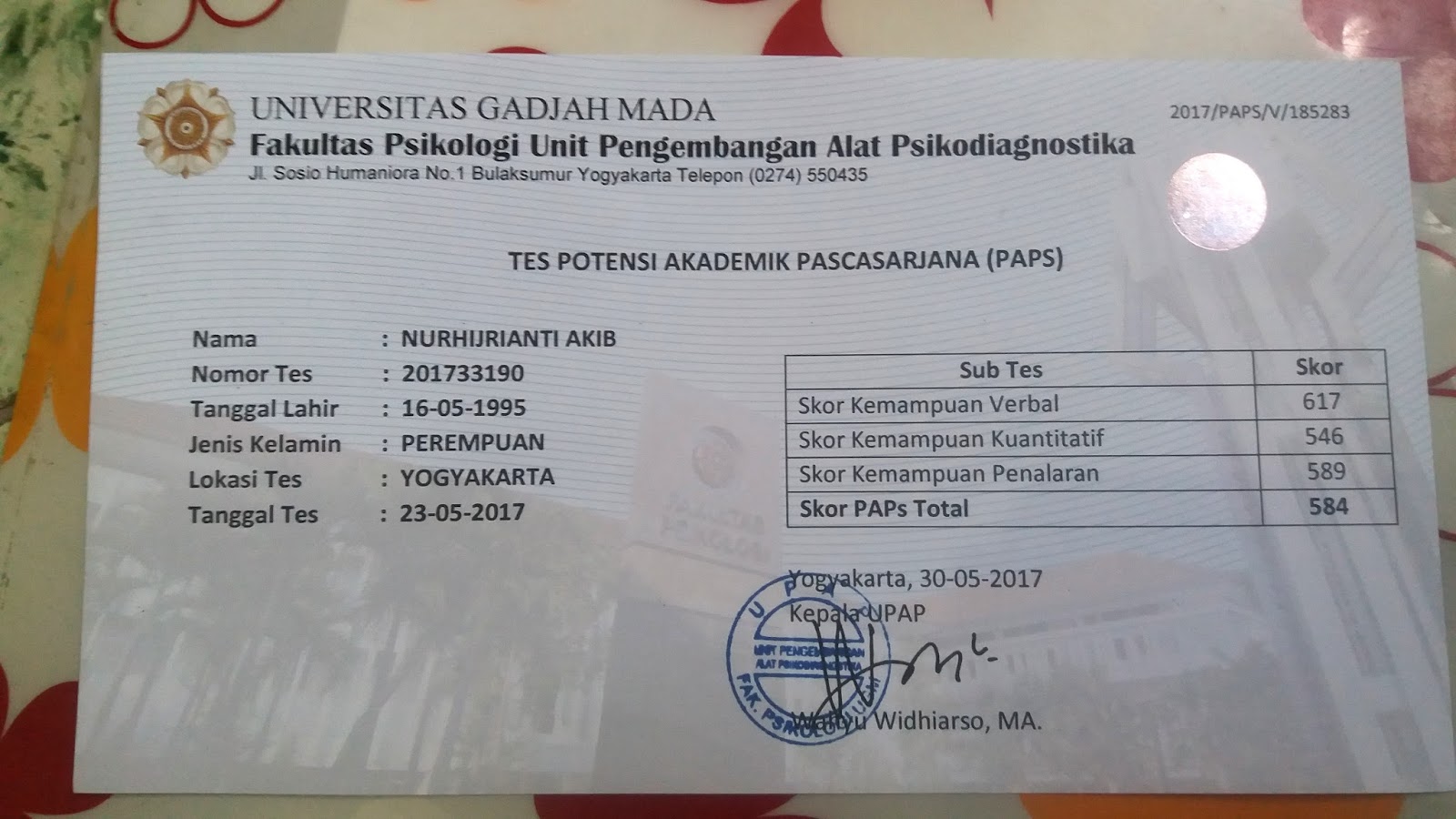 Potongan Kisah Seorang Mahasiswa Pengamat Pengalaman Mengikuti Tes Paps Ugm Potensi Akademik Pascasarjana Universitas Gadjah Mada