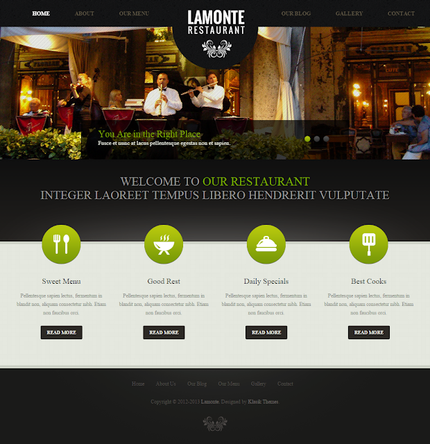 Free LaMonte - Modern Restaurant WordPress Theme