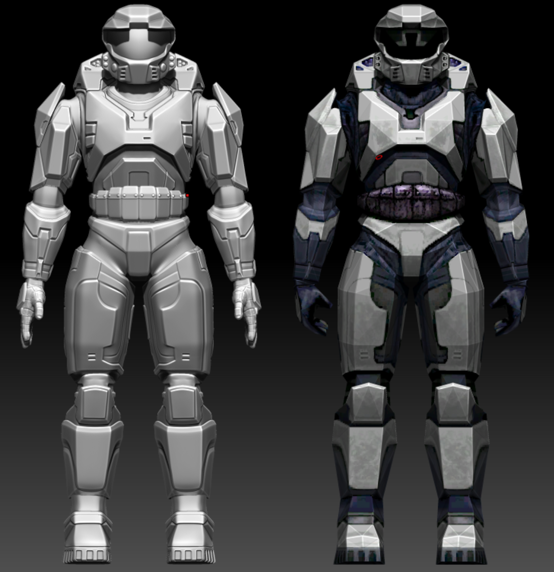 Fine Scale Gamer: High-poly Halo CE Mark V armor