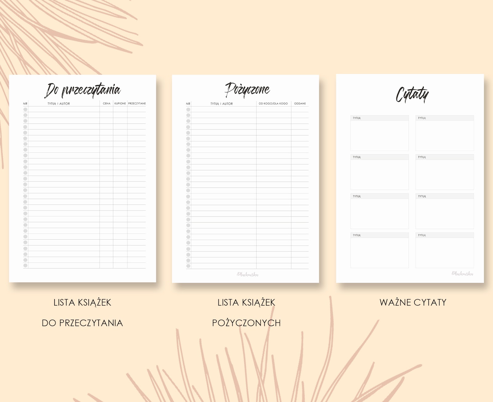 Planer Czytelnika do druku, czyli wszystko, czego potrzebuje mól