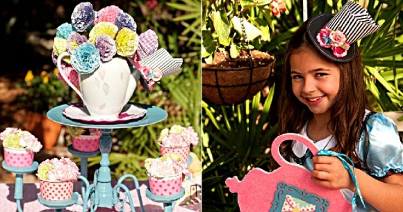 Alice in Wonderland Tea Time 3rd Birthday Party Supplies Mad Hatter  Balloons Decoration