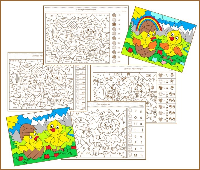 IPOTÂME.TÂME Coloriage magique poussin