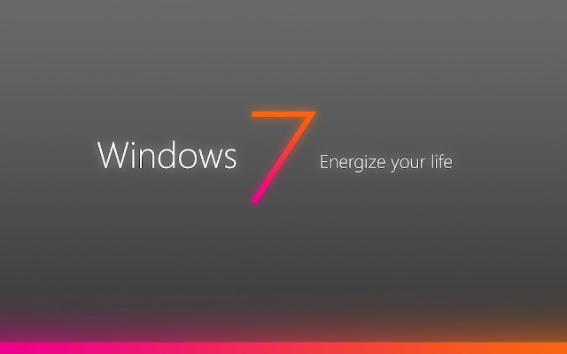 Grijze Windows 7 bureaublad achtergrond
