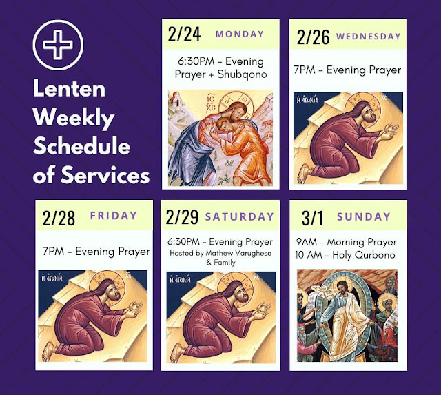 St. Thomas Malankara Orthodox Valiyapally, Los Angeles Great Lent Week