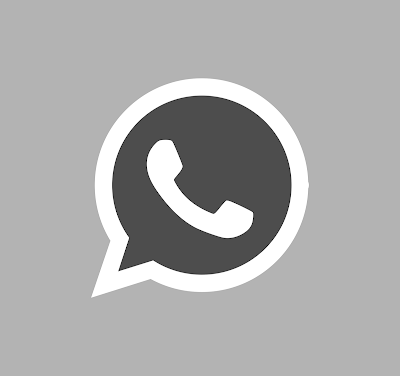 Black and White Whatsapp Logo with background