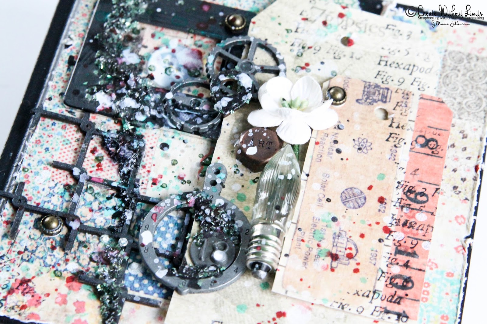 Create without limits Altered Sketchbook Cover Canvas Corp Brand