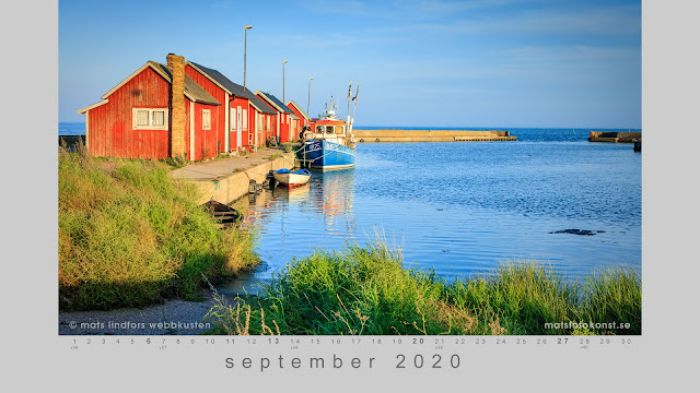 Bakgrundsbild fiskehamn på Öland