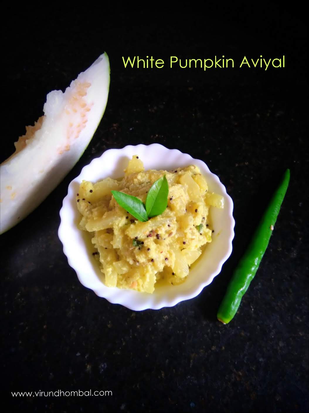 White Pumpkin (Ash Gourd) Aviyal Vellai Poosanikai Aviyal