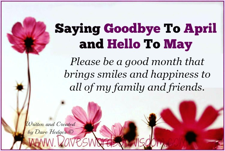 Image result for goodbye april hello may