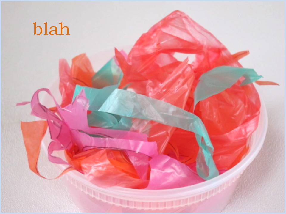 blah to TADA! Plastic Confetti