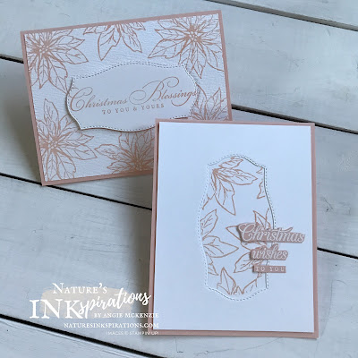 By Angie McKenzie for the Joy of Sets Blog Hop; Click READ or VISIT to go to my blog for details! Featuring SNEAK PEEKS of the Poinsettia Petals and Wrapped in Christmas stamp sets; #stampinup #handmadecards #naturesinkspirations #joyofsetsbloghop #christmascards  #poinsettiapetalsstampset #wrappedinchristmasstampset #tastefullabelsdies #subtle3dembossingfolder #fussycutting #cardtechniques #stampinupinks #makingotherssmileonecreationatatime 