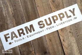 Stencil a Rustic Farm Supply Sign