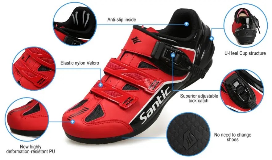 cycling shoes heel slip
