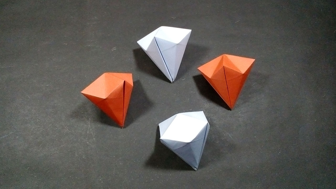 How To Make An Origami Paper Diamond Easy Origami Diamond Tutorial