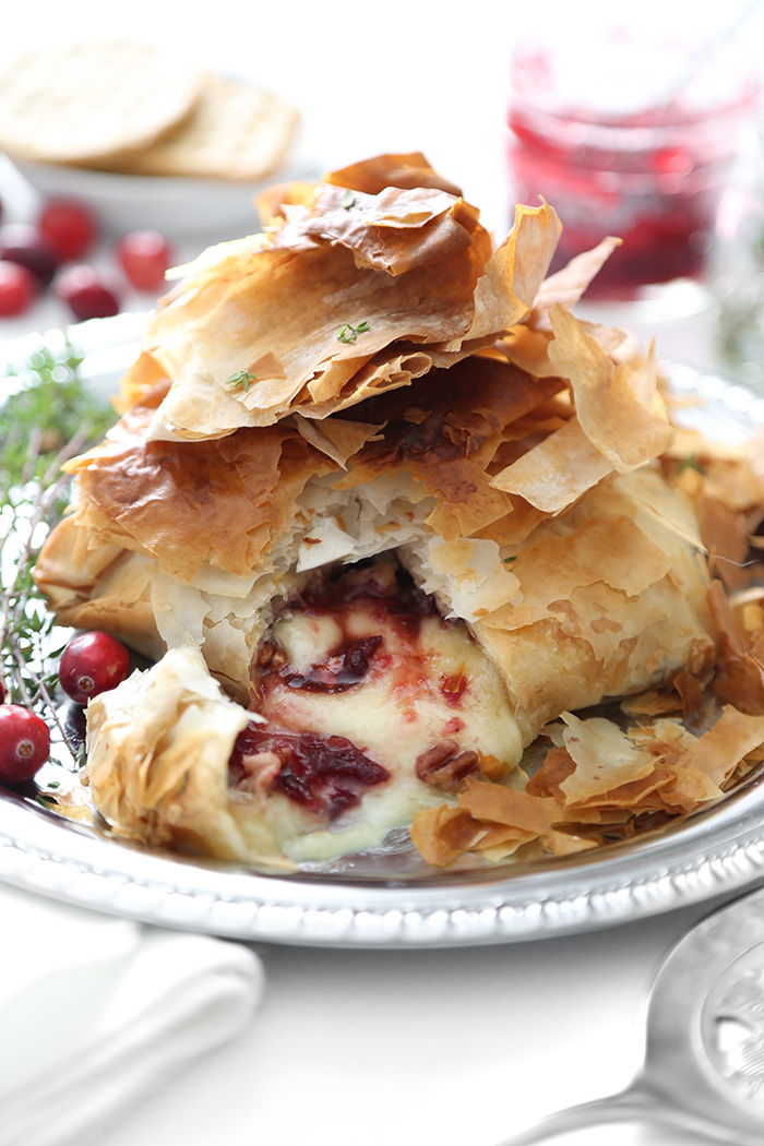 Air Fryer Baked Brie with Cranberry Filling Sprinkle Bakes