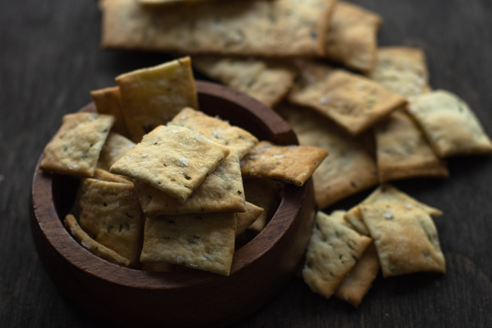 Rosemary Sourdough Crackers - Lisa's Lemony Kitchen