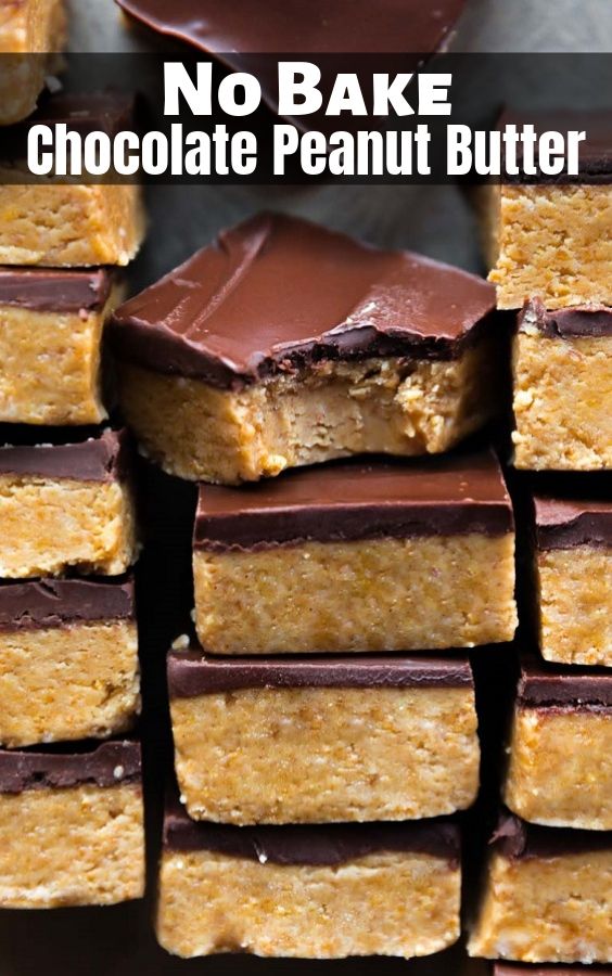 No Bake Chocolate Peanut Butter Bars