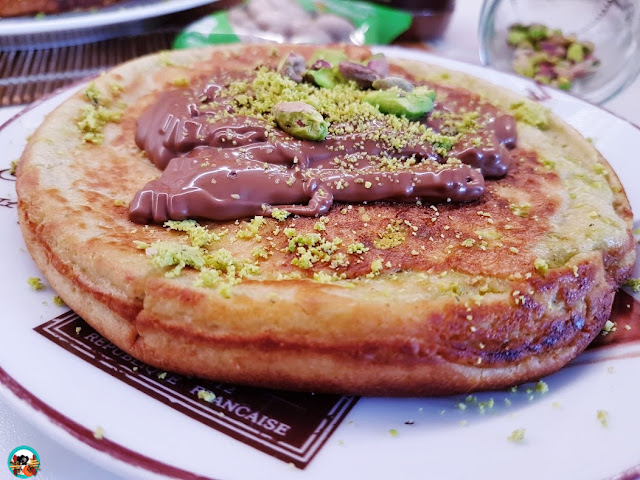 Pancakes de  pistachos