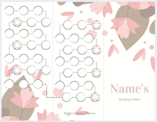 Free reward chart printable - sakura flower theme